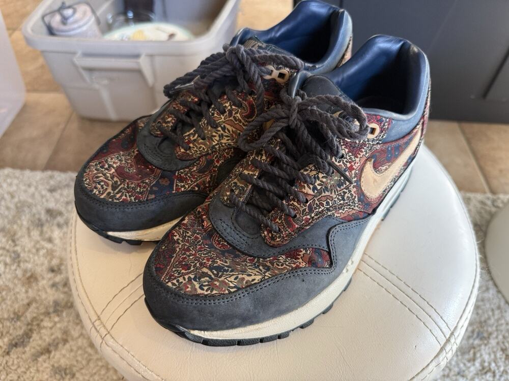 DS NIKE 2013 AIR MAX 1 LIBERTY OF LONDON QS 540855 402 NAVY VAPORMAX 90 Sz 6.5